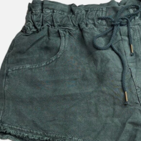 Brand New Young Fabulous & Broke YFB Linen Blend Drawstring Shorts - Picture 4 of 6